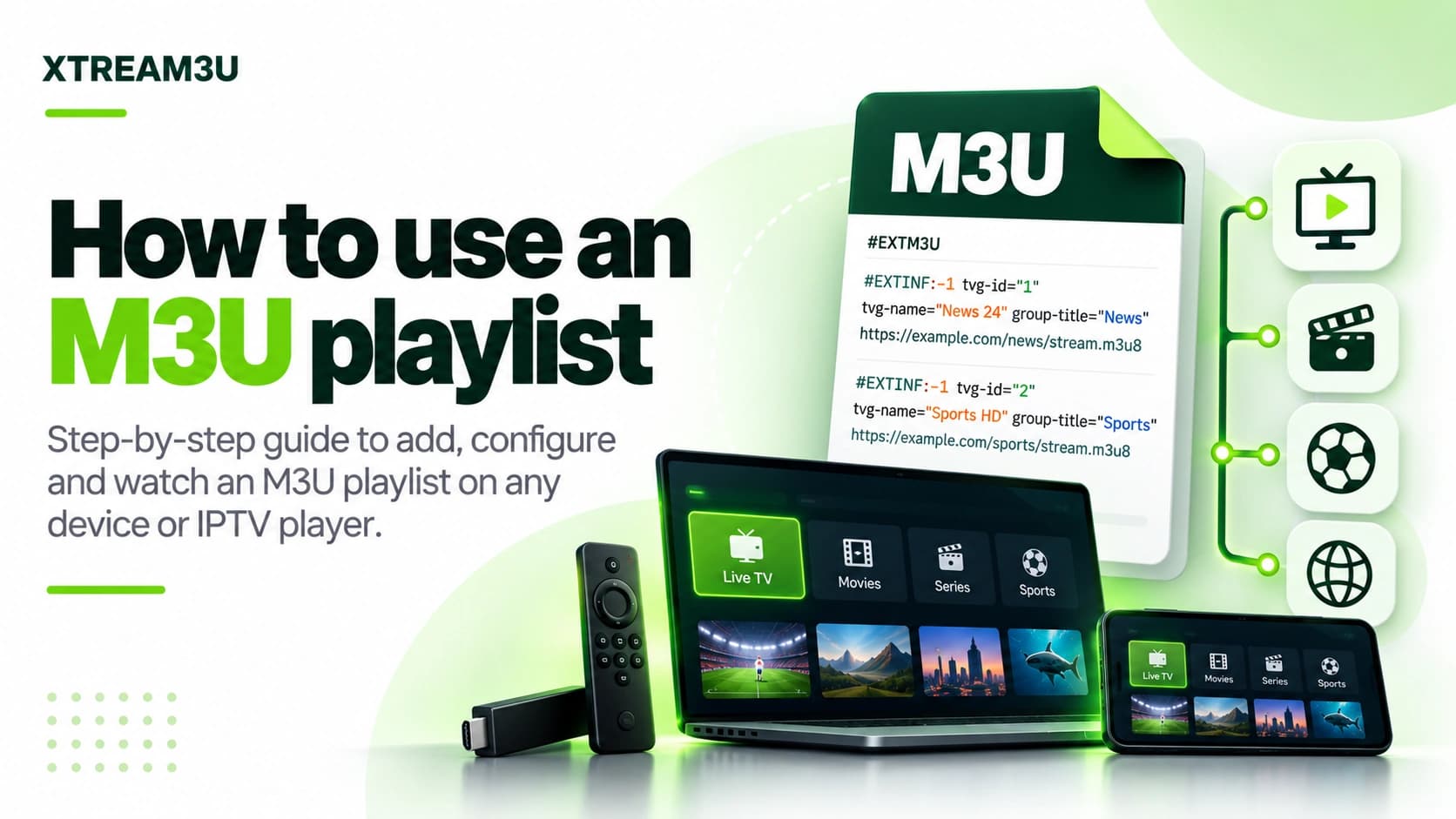 How to use an M3U playlist — illustrated guide cover