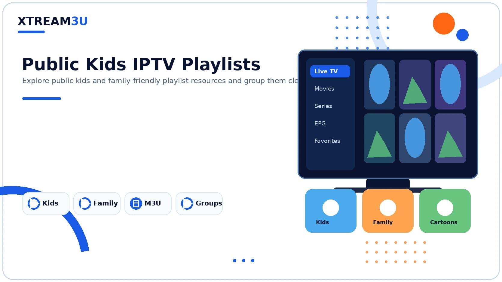 Public kids playlists — illustrated directory cover