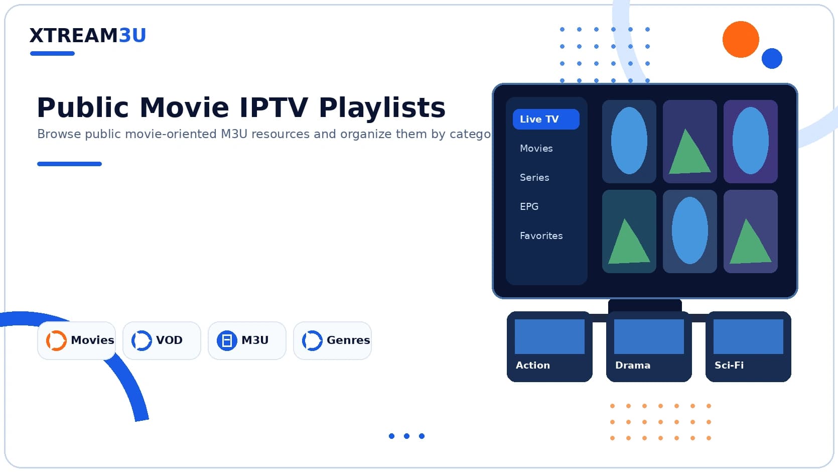 Public movie playlists — illustrated directory cover