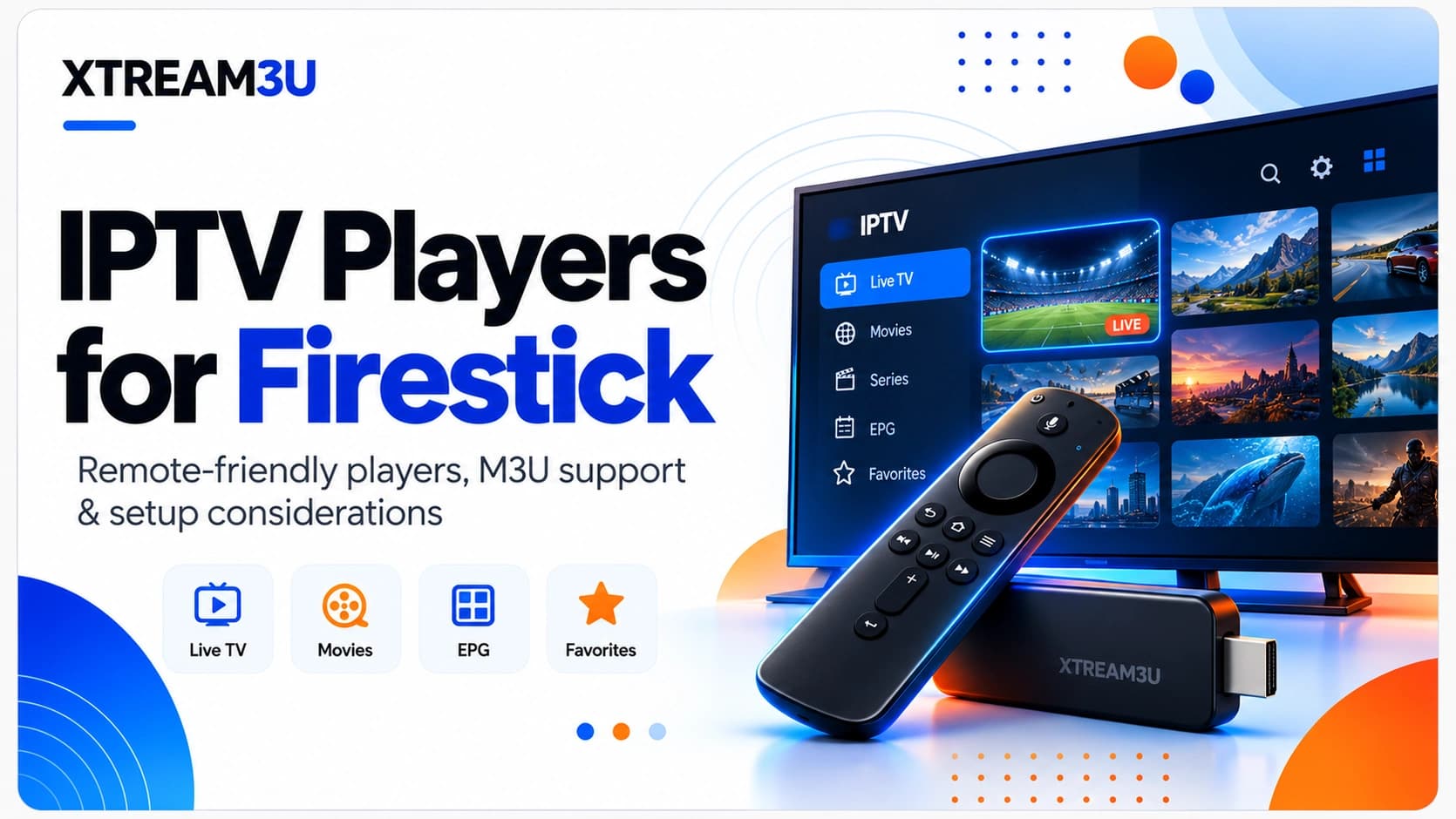 IPTV players for Firestick — illustrated player guide cover