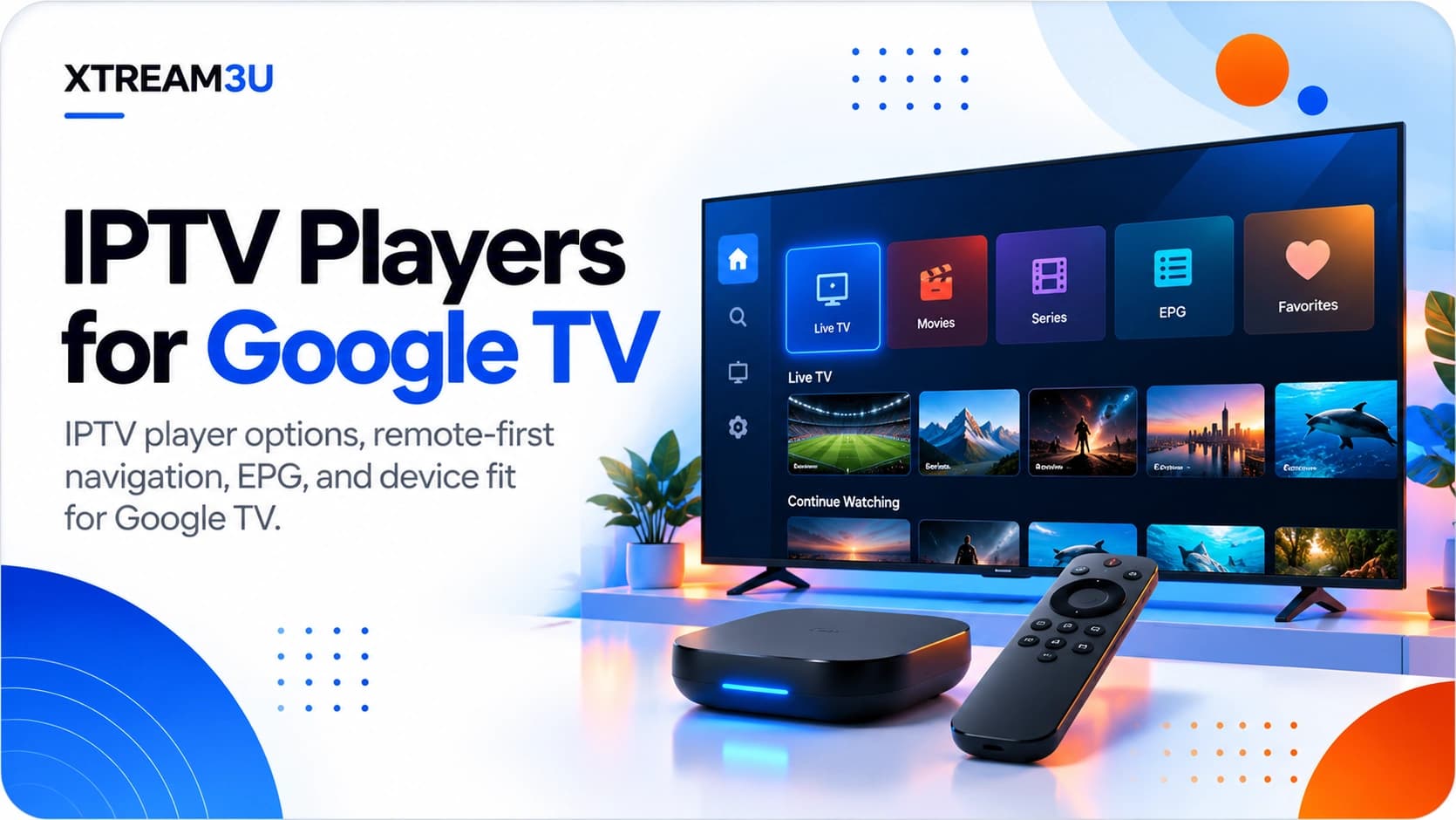 IPTV players for Google TV — illustrated player guide cover
