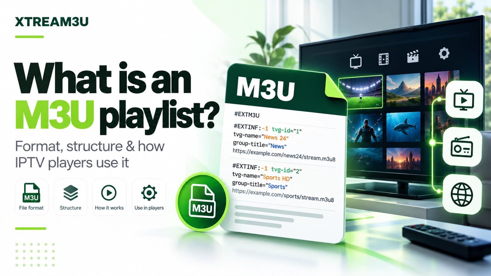 What is an M3U playlist? — illustrated guide cover